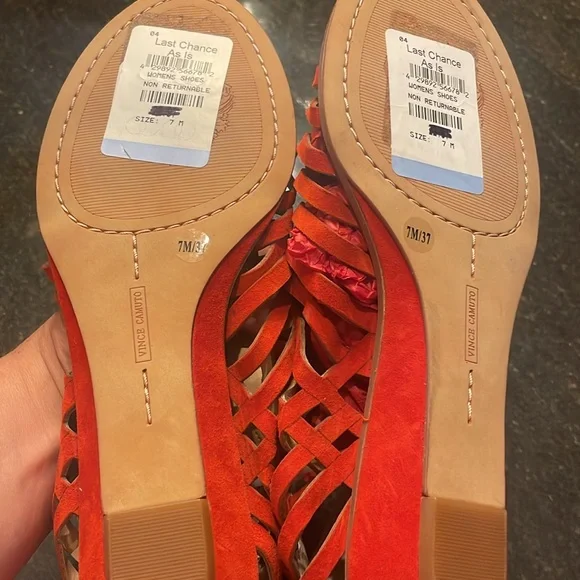 Vince Camuto Orange/ref Woven Sandals - Picture 6 of 6